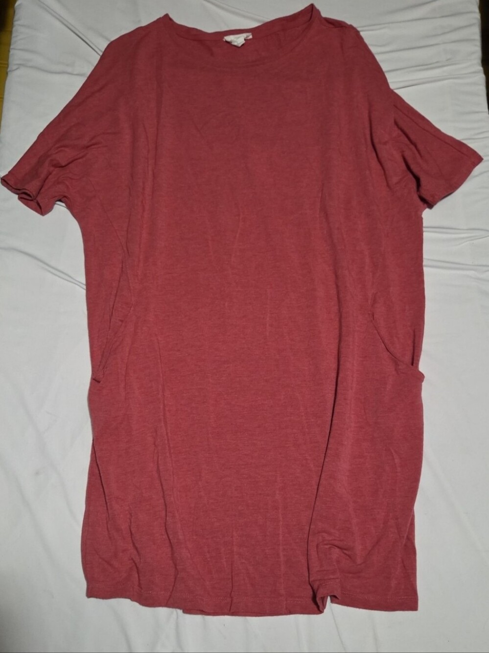 Loft Women's large red knee length lounge dress #30